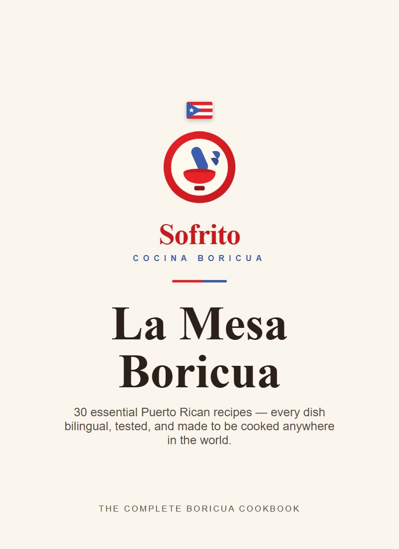 La Mesa Boricua cookbook cover
